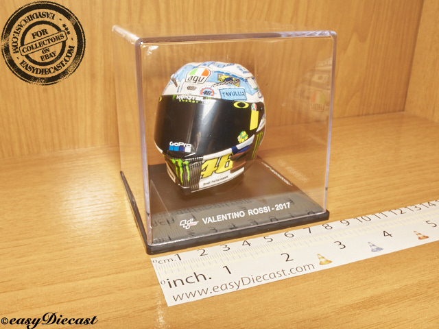 Valentino Rossi Moto Gp Agv 2017 Helm Playoffs 1 5 Monster Gopro Casco Selten Ebay